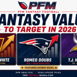 Rachaad White, Romeo Doubs and T.J. Hockenson as 2026 fantasy football values