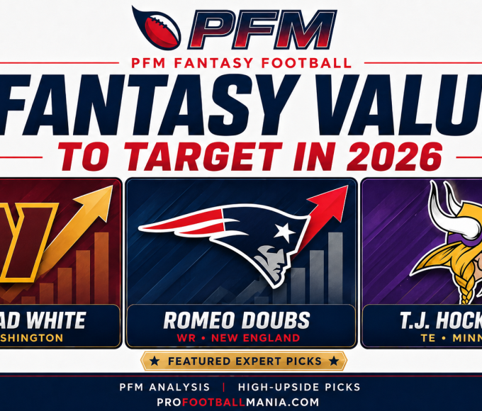 Rachaad White, Romeo Doubs and T.J. Hockenson as 2026 fantasy football values